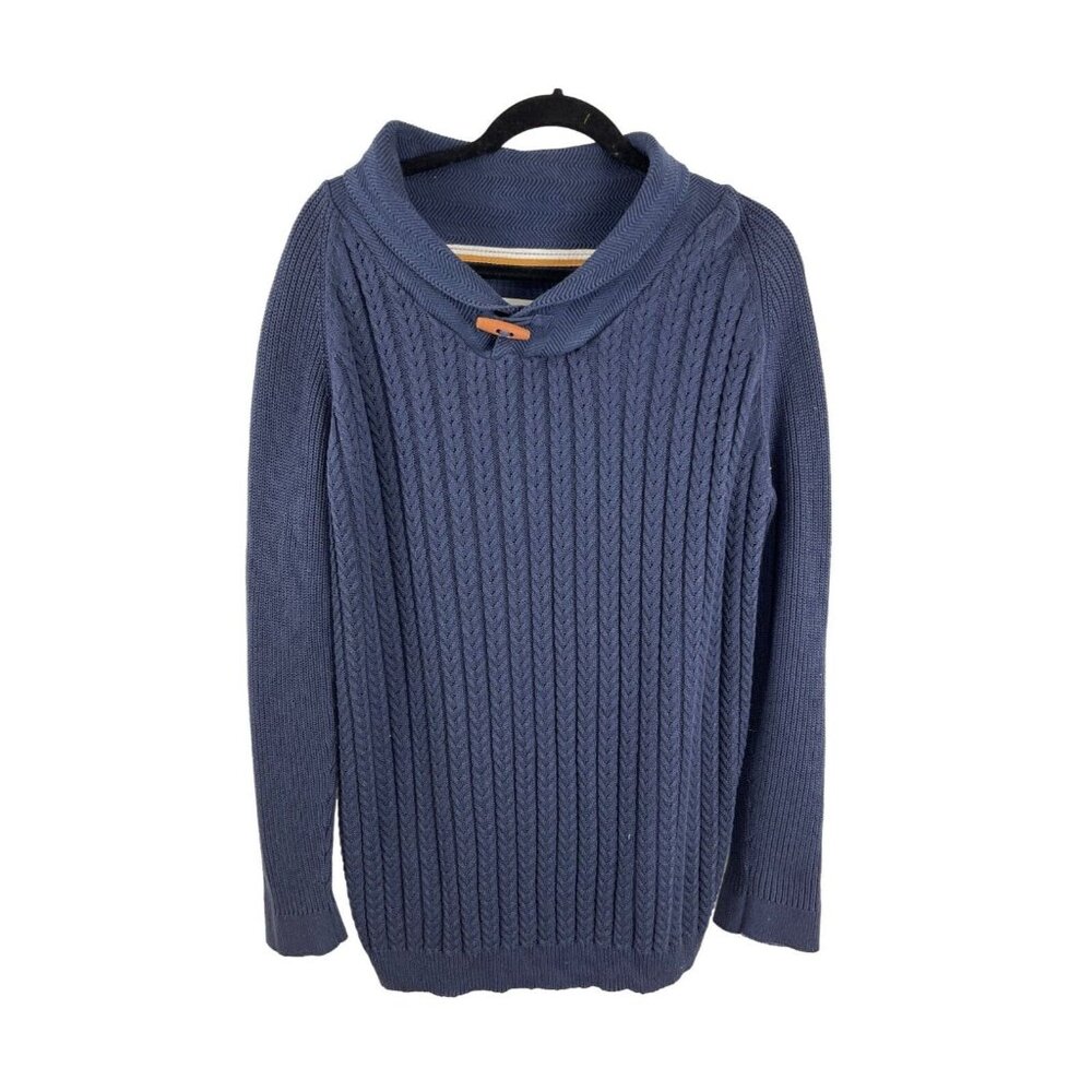 Levelwear Salute Sweater Mens Size M Cotton Cable Knit Preppy